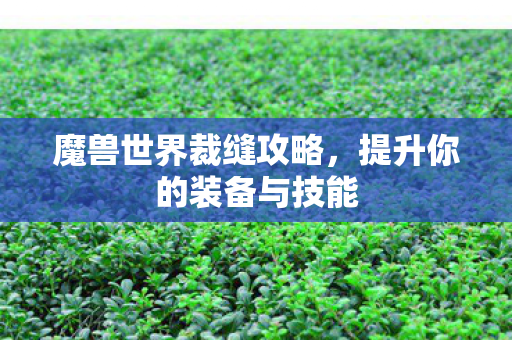 魔兽世界裁缝攻略，提升你的装备与技能