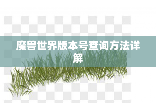 魔兽世界版本号查询方法详解 魔兽世界版本号查询方法详解