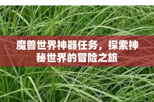 魔兽世界神器任务，探索神秘世界的冒险之旅