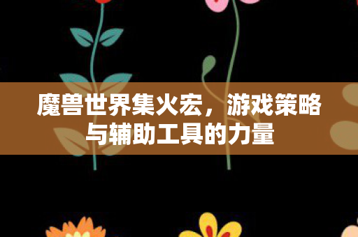 魔兽世界集火宏,游戏策略与辅助工具的力量 魔兽世界集火宏,游戏策略与辅助工具的力量
