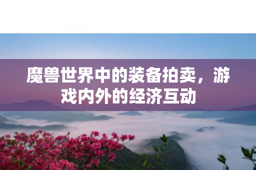 魔兽世界中的装备拍卖,游戏内外的经济互动 魔兽世界中的装备拍卖,游戏内外的经济互动