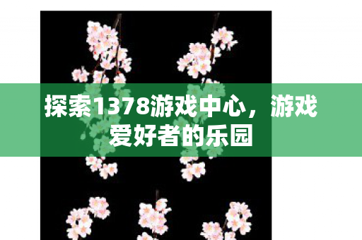 探索1378游戏中心,游戏爱好者的乐园 探索1378游戏中心,游戏爱好者的乐园