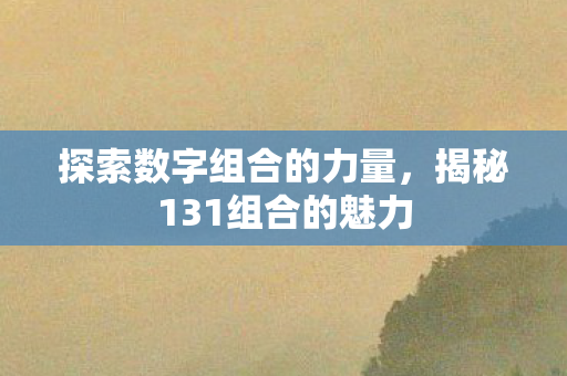 探索数字组合的力量,揭秘131组合的魅力 探索数字组合的力量,揭秘131组合的魅力