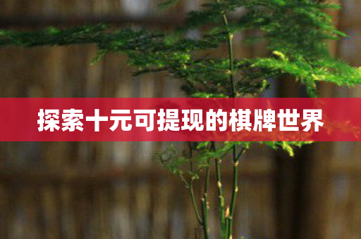 探索十元可提现的棋牌世界 探索十元可提现的棋牌世界