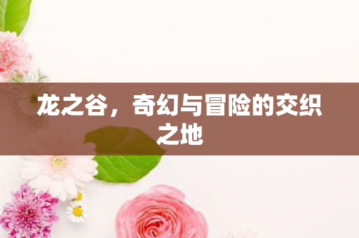 龙之谷,奇幻与冒险的交织之地 龙之谷,奇幻与冒险的交织之地