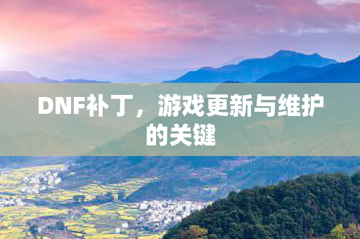 DNF补丁,游戏更新与维护的关键 DNF补丁,游戏更新与维护的关键