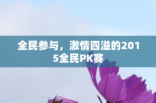 全民参与,激情四溢的2015全民PK赛 全民参与,激情四溢的2015全民PK赛