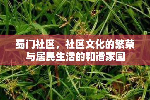 蜀门社区,社区文化的繁荣与居民生活的和谐家园 蜀门社区,社区文化的繁荣与居民生活的和谐家园