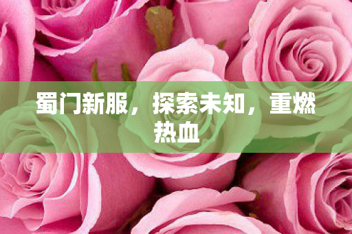 蜀门新服,探索未知,重燃热血 蜀门新服,探索未知,重燃热血