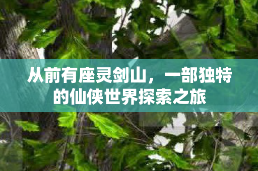 从前有座灵剑山,一部独特的仙侠世界探索之旅 从前有座灵剑山,一部独特的仙侠世界探索之旅