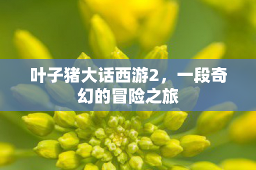 叶子猪大话西游2,一段奇幻的冒险之旅 叶子猪大话西游2,一段奇幻的冒险之旅