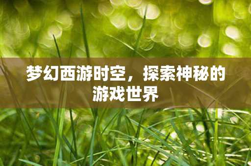 梦幻西游时空,探索神秘的游戏世界 梦幻西游时空,探索神秘的游戏世界