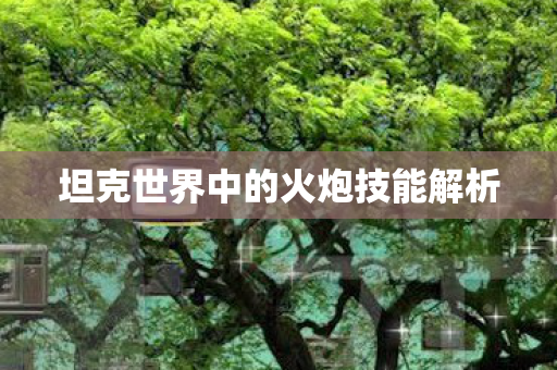 坦克世界中的火炮技能解析 坦克世界中的火炮技能解析