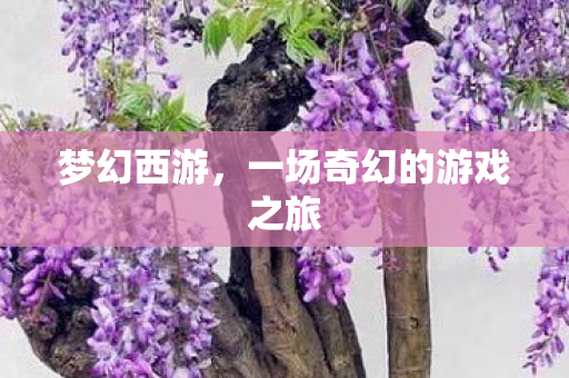 梦幻西游，一场奇幻的游戏之旅