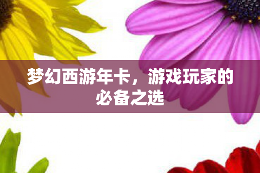 梦幻西游年卡,游戏玩家的必备之选 梦幻西游年卡,游戏玩家的必备之选