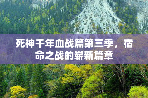 死神千年血战篇第三季,宿命之战的崭新篇章 死神千年血战篇第三季,宿命之战的崭新篇章