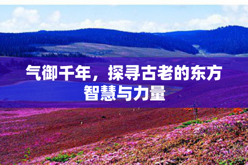 气御千年,探寻古老的东方智慧与力量 气御千年,探寻古老的东方智慧与力量