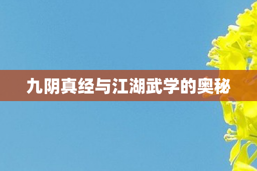 九阴真经与江湖武学的奥秘 九阴真经与江湖武学的奥秘
