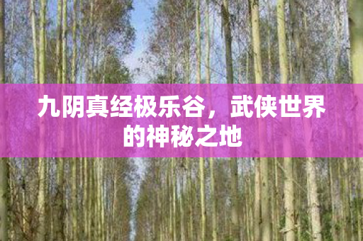 九阴真经极乐谷,武侠世界的神秘之地 九阴真经极乐谷,武侠世界的神秘之地