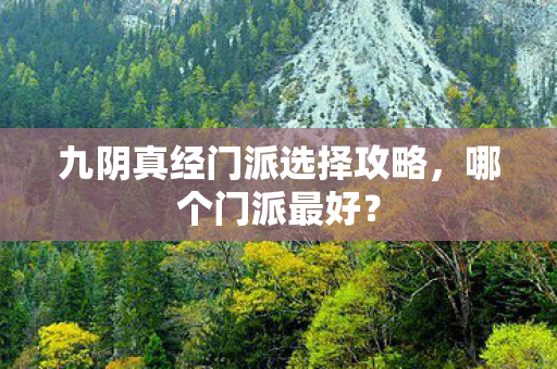 九阴真经门派选择攻略,哪个门派最好? 九阴真经门派选择攻略,哪个门派最好?