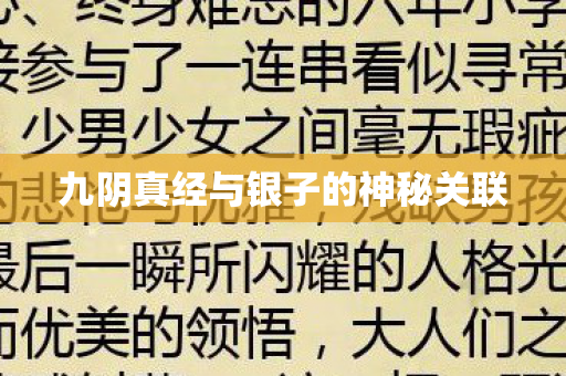 九阴真经与银子的神秘关联