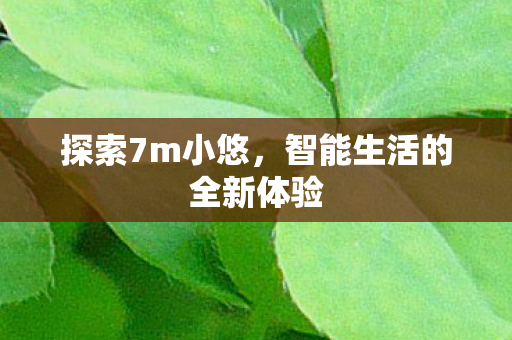 探索7m小悠,智能生活的全新体验 探索7m小悠,智能生活的全新体验