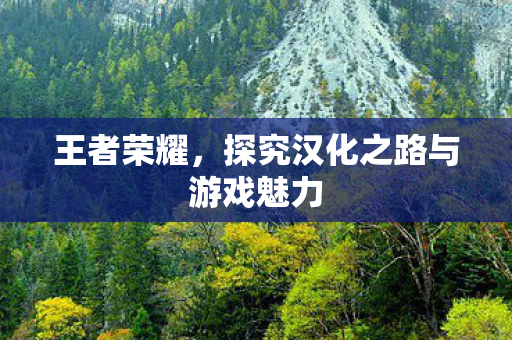 王者荣耀,探究汉化之路与游戏魅力 王者荣耀,探究汉化之路与游戏魅力