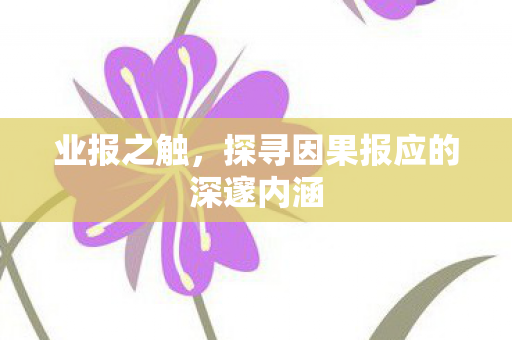业报之触,探寻因果报应的深邃内涵 业报之触,探寻因果报应的深邃内涵