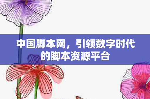 中国脚本网,引领数字时代的脚本资源平台 中国脚本网,引领数字时代的脚本资源平台