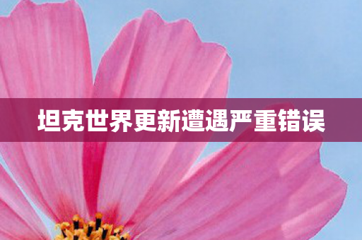 坦克世界更新遭遇严重错误 坦克世界更新遭遇严重错误