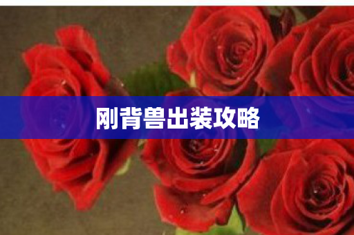 刚背兽出装攻略 刚背兽出装攻略