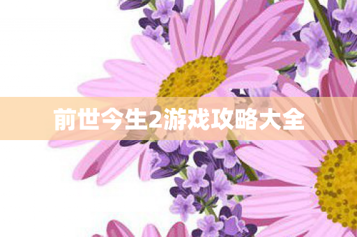 前世今生2游戏攻略大全 前世今生2游戏攻略大全