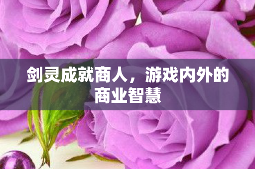 剑灵成就商人,游戏内外的商业智慧 剑灵成就商人,游戏内外的商业智慧