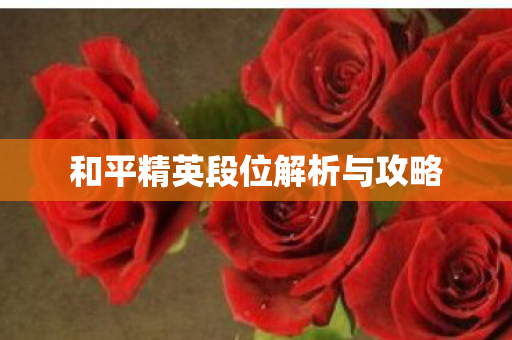 和平精英段位解析与攻略 和平精英段位解析与攻略
