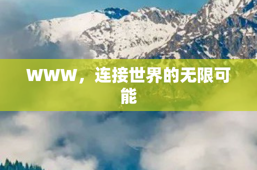 WWW,连接世界的无限可能 WWW,连接世界的无限可能