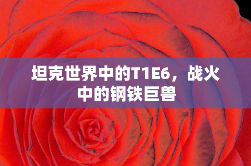坦克世界中的T1E6,战火中的钢铁巨兽 坦克世界中的T1E6,战火中的钢铁巨兽