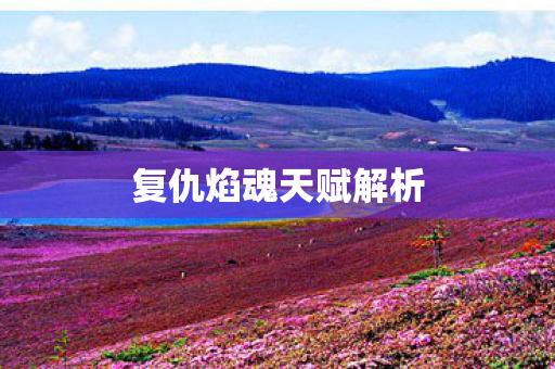 复仇焰魂天赋解析