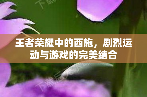 王者荣耀中的西施,剧烈运动与游戏的完美结合 王者荣耀中的西施,剧烈运动与游戏的完美结合