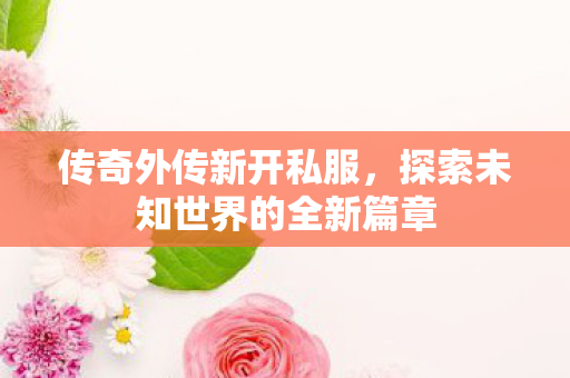 传奇外传新开私服,探索未知世界的全新篇章 传奇外传新开私服,探索未知世界的全新篇章