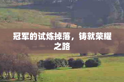 冠军的试炼掉落，铸就荣耀之路