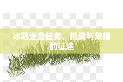 冰冠堡垒任务,挑战与荣耀的征途 冰冠堡垒任务,挑战与荣耀的征途