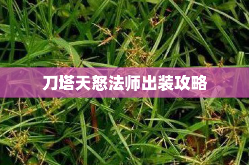 刀塔天怒法师出装攻略 刀塔天怒法师出装攻略
