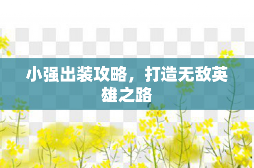 小强出装攻略,打造无敌英雄之路 小强出装攻略,打造无敌英雄之路