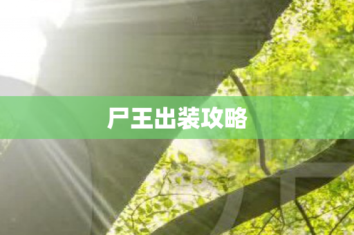 尸王出装攻略 尸王出装攻略