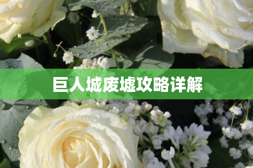 巨人城废墟攻略详解 巨人城废墟攻略详解