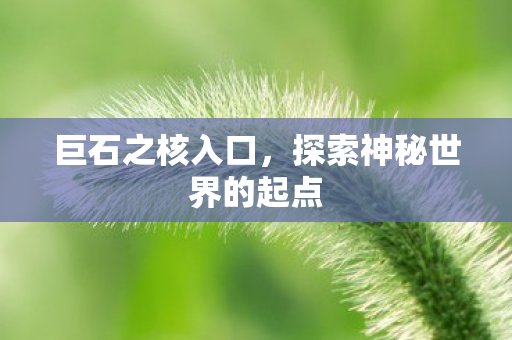 巨石之核入口,探索神秘世界的起点 巨石之核入口,探索神秘世界的起点