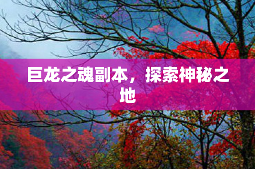 巨龙之魂副本，探索神秘之地