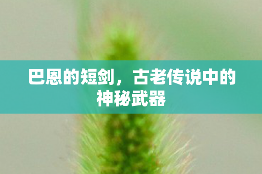 巴恩的短剑,古老传说中的神秘武器 巴恩的短剑,古老传说中的神秘武器