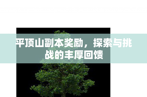 平顶山副本奖励,探索与挑战的丰厚回馈 平顶山副本奖励,探索与挑战的丰厚回馈
