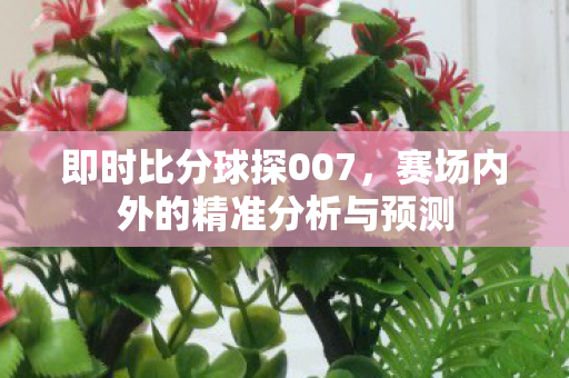 即时比分球探007,赛场内外的精准分析与预测 即时比分球探007,赛场内外的精准分析与预测